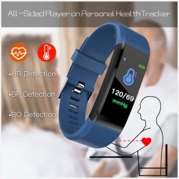 Za Fitbit LCD Pametni Sat Narukvica Fitness Tracke Srčani Ritam, Krvni Tlak, Pametna Narukvica Bluetooth-Kompatibilni Vodootporan Narukvica