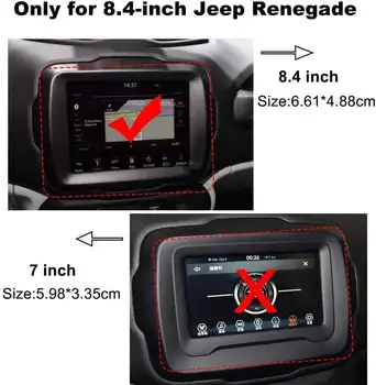 Za Jeep Renegade Uconnect 8,4 Inča 2018 2019 Navigacijski Zaštitni sloj Od Kaljenog Stakla Za ekran Na nadmorskoj Visini Standard FWD