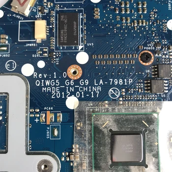 Za Lenovo Ideapad G580 Matična ploča laptopa sa GT610M GT630M GT710M GPU i QIWG6 LA-7988P LA-7981P matična ploča FRU: 90000777
