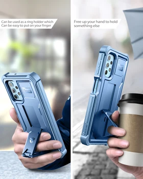 Za Samsung Galaxy A32 5G Torbica Potpun Telo Branik Vojni Klasa Oklop šok-dokaz Torbica s Ugrađenim Zaštitnim Omotom za ekran