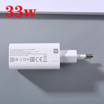 Zidni utikač EU za Xiaomi Brzi punjač 67 W/55 W/33 W/27 W/18 W USB QC3.0 4,0 Zidni adapter za Mi 11 11T 10 10T Pro Poco X3 NFC X3Pro Redmi