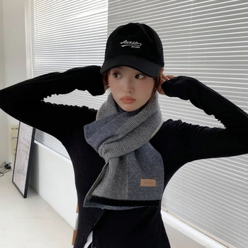 Šal U korejskom stilu, Novi Modni Dizajn Šal, Pletene Topli Ženski Zimski Modni Toplo je u Dvije Pletene Marama Za Žene