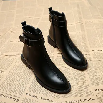 Ženske cipele 35-43 veličine, nove elegantne cipele Martin 41, jesensko-zimske pamučne cipele iz Engleske, kratke čizme na ravnim potplatima i бархате