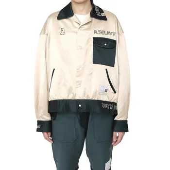 Михара Ясухиро, u dvije boje Kontrast vez u Japanskom Stilu, Prozračna Muška i ženska jakna dugih Rukava, Bijela Slobodna jakna