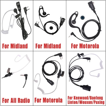 Радионаушник Za Midland Motorola H3 s PZR/VOX Obostrano Рацией Buke Prozirne Zaštitne Slušalice