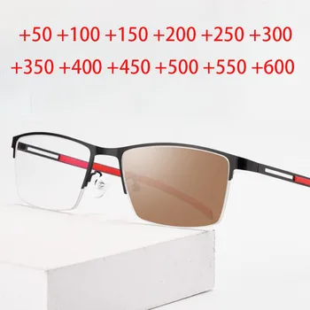 Ультралегкие Photochromic Naočale Od legure titana Za čitanje Optičkih Recepata pri Metalne Dalekovidost +100 +150 +200 Do +600