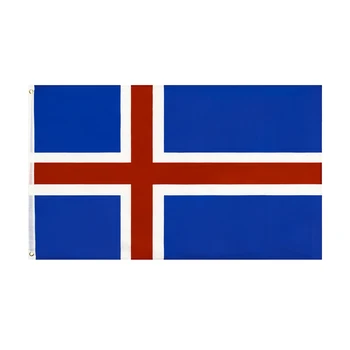 ФЛАГЈМ 90x150 cm Crveni Križ Isl Zastava Islanda