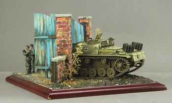 1/35 Scena Vojni Model Građevinske Modela Materijal Diorama Komplet Vrata Zidni Setovi Europski Stil DIY Igračke Hoibbes Alati Za Modeliranje