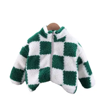 2022 Nova jesensko-zimska dječja kaput od ovčje vune plus baršun topla majice za male dječake i djevojčice 2-6 godina Casual jakna