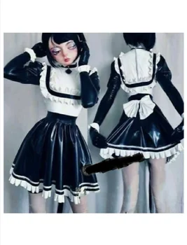 Curica sluškinja PVC haljinu запирающаяся uniforma cosplay odijelo
