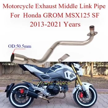 Ispušne Cijevi Motocikl Srednje razine Bez-Uvezivanje Za Honda Grom Msx125 Msx 125 SF 2013-2021 Promjene Moto Pobjeći Od Nehrđajućeg Čelika