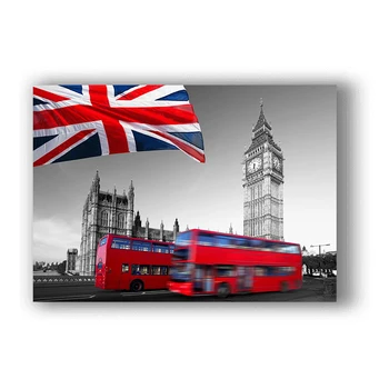 London Crveni Autobusi i Telefonske govornice Kraft-caffe Bar Uređen Kućnim Dekorom Poster od presvučeni papira 42*30 cm
