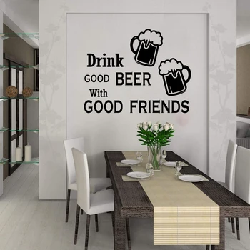 Pijte Dobro Pivo Sa Dobrim prijateljima Citat Naljepnica Na zidu Kuhinje s Blagovaonicom Citat Druge Vinske Etikete Na Zid Pub Bar Shop Vinil Dekor