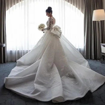 Vjenčanice vestidos de noiva Casamento Sirena Duge Vjenčanice 2018 robe de mariee Aplicirano vjenčanicu Izmjenjivi Rep