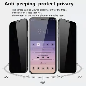 Zaštitne Folije Za Ekran Privatnosti Za iphone 13 14 Pro Max 11 12 Mini Zaštitno Kaljeno Staklo Protectores De Pantalla Cristal Templado
